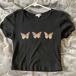 Butterfly crop top